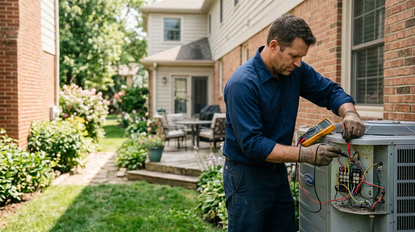 HVAC technician working near Connellsville, PA